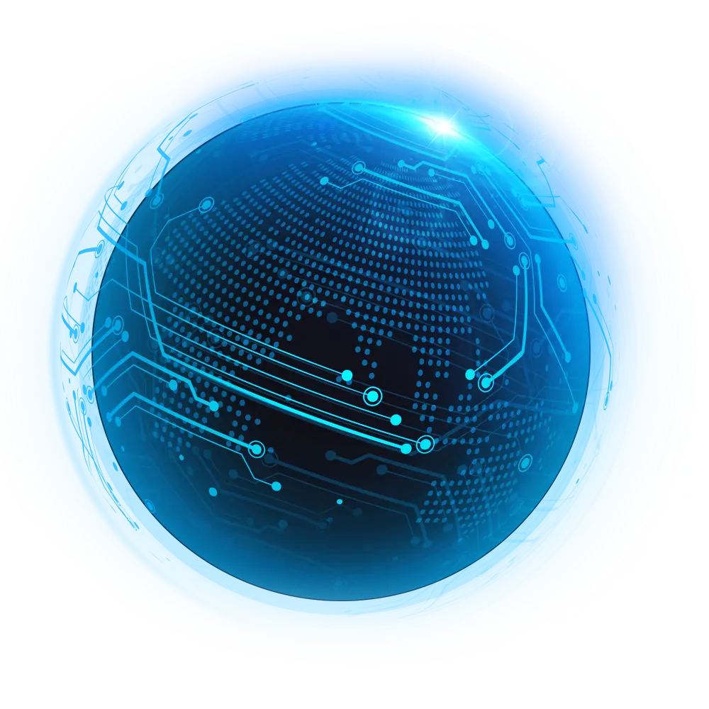 Globo terráqueo digital con conexiones de datos e inteligencia artificial para estrategias de marketing global de Smart Consulting.